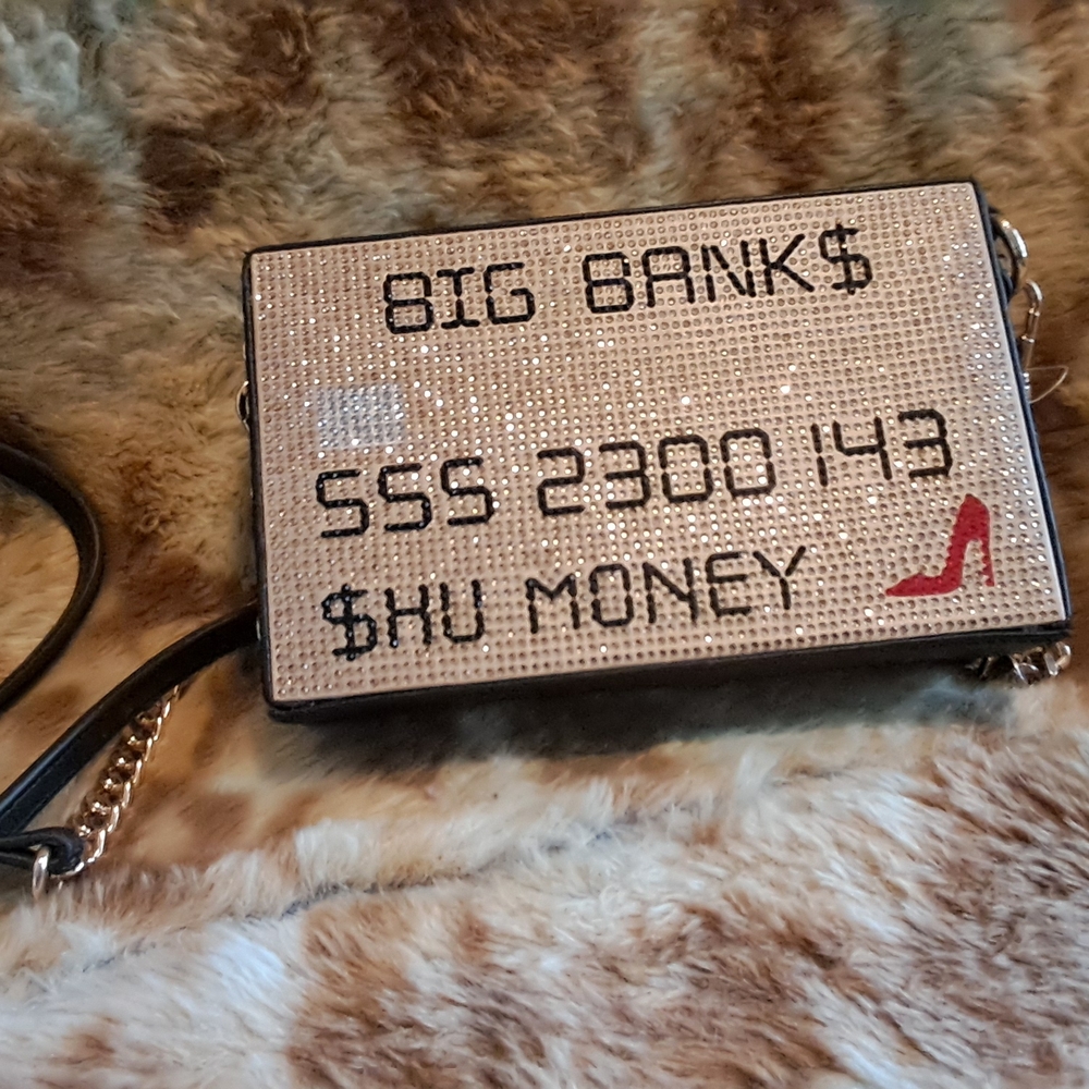 Glamorous Black and Gold Women's Bag
